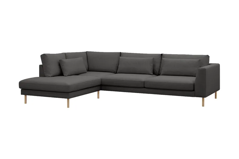 Florenz 4-sits Vänstervänd L-formad Schäslongsoffa i Tyg - Mörkgrå - Products - Möbler - Soffa - Divansoffa & schäslongsoffa - 4 sits soffa med divan