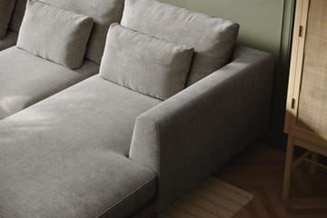 Florenz 4-sits Vänstervänd U-formad Soffa med Divan och Schäslong i Chenille - Ljusgrå - Products - Möbler - Soffa - Divansoffa & schäslongsoffa - 4 sits soffa med divan