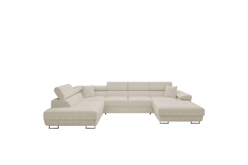 Gabina Soffa med Divan och Schäslong 4-sits, Beige