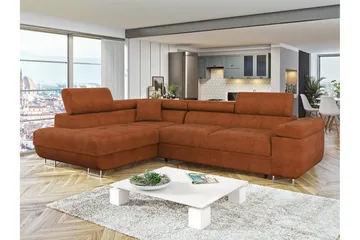 Gabina Soffa med Schäslong 3-sits - Orange - Products - Möbler - Soffa - Divansoffa & schäslongsoffa - 3 sits soffa med divan