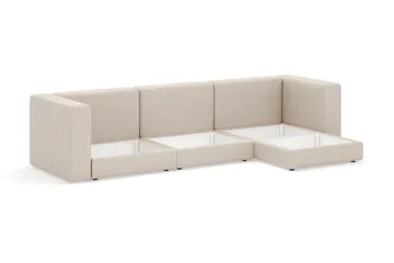 Hagblom 4-sits Divansoffa med Förvaring Vändbar - Beige - Products - Möbler - Soffa - Divansoffa & schäslongsoffa - 4 sits soffa med divan