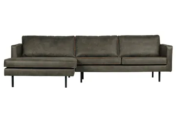 Lissbon Divansoffa Vänster - Grön - Products - Möbler - Soffa - Divansoffa & schäslongsoffa - 3 sits soffa med divan