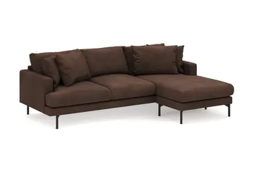 Menard 3-sits Högervänd L-formad Divansoffa i Manchester - Brun - Products - Möbler - Soffa - Divansoffa & schäslongsoffa - 3 sits soffa med divan