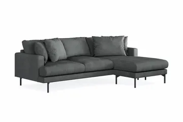 Menard 3-sits Högervänd L-formad Divansoffa i Manchester - Grå - Products - Möbler - Soffa - Divansoffa & schäslongsoffa - 3 sits soffa med divan