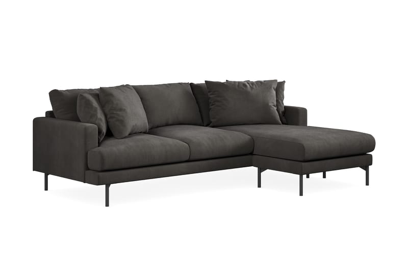 Menard 3-sits Högervänd L-formad Divansoffa i Manchester - Mörkgrå - Products - Möbler - Soffa - Divansoffa & schäslongsoffa - 3 sits soffa med divan