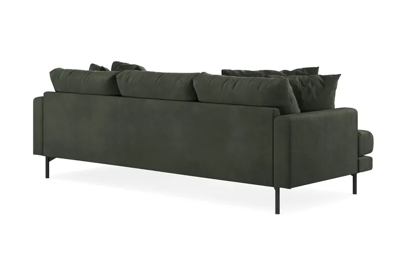 Menard 3-sits Högervänd L-formad Divansoffa i Manchester - Mörkgrön - Products - Möbler - Soffa - Divansoffa & schäslongsoffa - 3 sits soffa med divan
