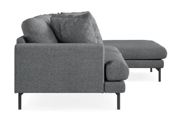 Menard 3-sits Högervänd L-formad Divansoffa i Tyg - Mörkgrå - Products - Möbler - Soffa - Divansoffa & schäslongsoffa - 3 sits soffa med divan