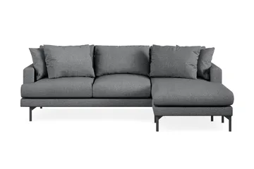 Menard 3-sits Högervänd L-formad Divansoffa i Tyg - Mörkgrå - Products - Möbler - Soffa - Divansoffa & schäslongsoffa - 3 sits soffa med divan