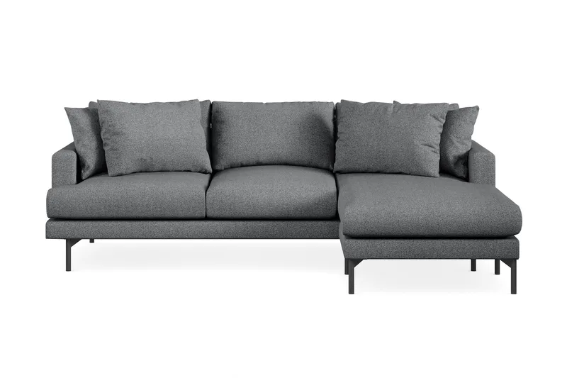 Menard 3-sits Högervänd L-formad Divansoffa i Tyg - Mörkgrå - Products - Möbler - Soffa - Divansoffa & schäslongsoffa - 3 sits soffa med divan