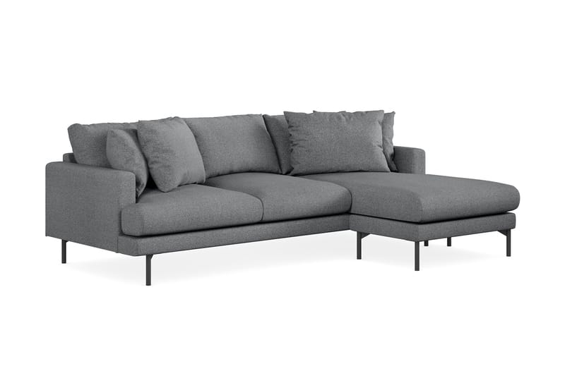 Menard 3-sits Högervänd L-formad Divansoffa i Tyg - Mörkgrå - Products - Möbler - Soffa - Divansoffa & schäslongsoffa - 3 sits soffa med divan