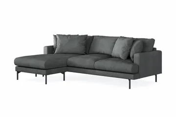Menard 3-sits Vänstervänd L-formad Divansoffa i Manchester - Grå - Products - Möbler - Soffa - Divansoffa & schäslongsoffa - 3 sits soffa med divan
