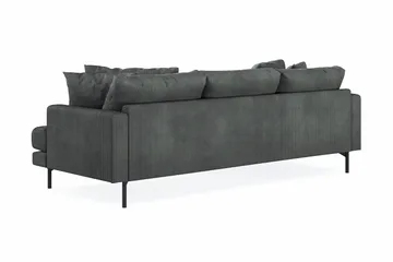 Menard 3-sits Vänstervänd L-formad Divansoffa i Manchester - Grå - Products - Möbler - Soffa - Divansoffa & schäslongsoffa - 3 sits soffa med divan
