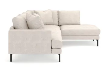 Menard 4-sits Högervänd L-formad Djup Schäslongsoffa i Tyg - Beige - Products - Möbler - Soffa - Divansoffa & schäslongsoffa - 4 sits soffa med divan
