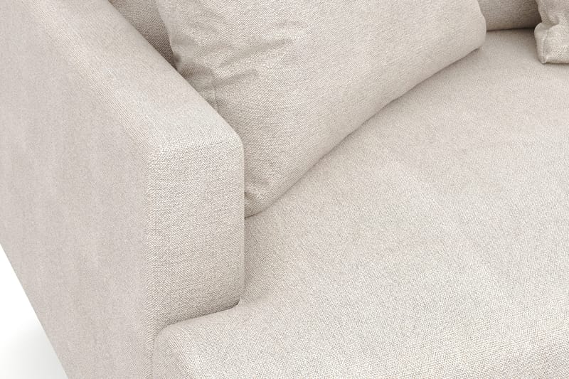 Menard 4-sits Högervänd L-formad Djup Schäslongsoffa i Tyg - Beige - Products - Möbler - Soffa - Divansoffa & schäslongsoffa - 4 sits soffa med divan