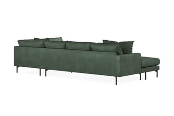 Menard 4-sits Högervänd Stor U-formad Djup Soffa med Divan och Schäslong i Manchester - Grön - Products - Möbler - Soffa - Divansoffa & schäslongsoffa - 4 sits soffa med divan