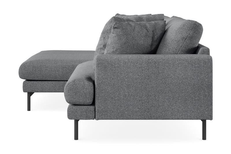 Menard 4-sits Vänstervänd L-formad Divansoffa i Tyg - Mörkgrå - Products - Möbler - Soffa - Divansoffa & schäslongsoffa - 4 sits soffa med divan