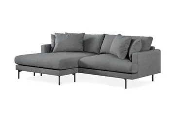 Menard 4-sits Vänstervänd L-formad Divansoffa i Tyg - Mörkgrå - Products - Möbler - Soffa - Divansoffa & schäslongsoffa - 4 sits soffa med divan