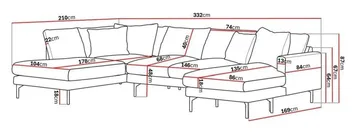 Menard 4-sits Vänstervänd Stor U-formad Djup Large Soffa med Divan och Schäslong i Manchester - Greige - Products - Möbler - Soffa - Divansoffa & schäslongsoffa - 4 sits soffa med divan