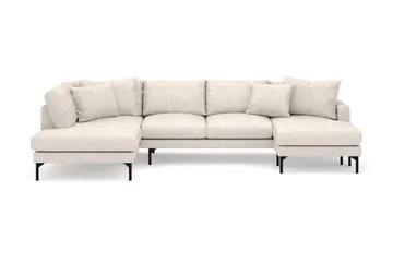 Menard 4-sits Vänstervänd Stor U-formad Djup Large Soffa med Divan och Schäslong i Tyg