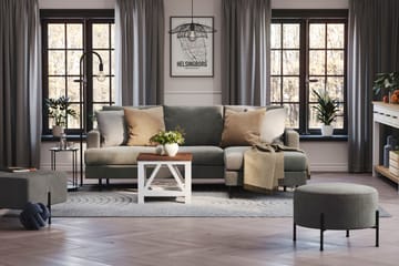 Menard Compact 3-sits Högervänd L-formad Divansoffa i Manchester - Grå - Products - Möbler - Soffa - Divansoffa & schäslongsoffa - 3 sits soffa med divan