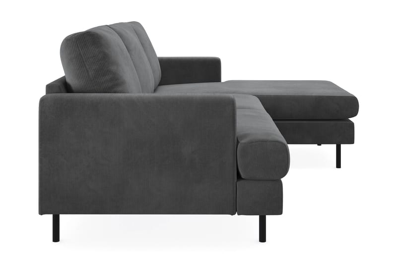 Menard Compact 3-sits Högervänd L-formad Divansoffa i Manchester - Grå - Products - Möbler - Soffa - Divansoffa & schäslongsoffa - 3 sits soffa med divan