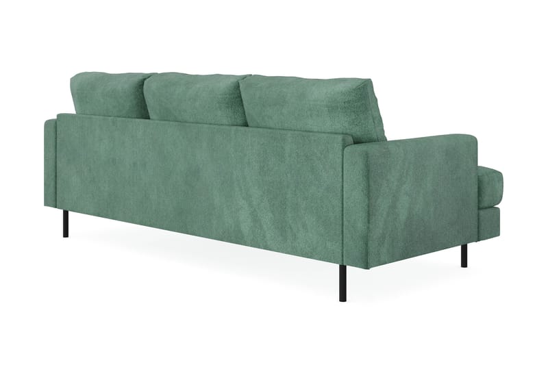 Menard Compact 3-sits Högervänd L-formad Divansoffa i Sammet - Mörkgrön - Products - Möbler - Soffa - Divansoffa & schäslongsoffa - 3 sits soffa med divan