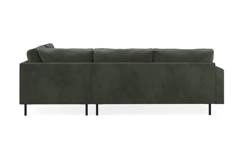 Menard Compact 4-sits Högervänd L-formad Schäslongsoffa i Manchester - Mörkgrön - Products - Möbler - Soffa - Divansoffa & schäslongsoffa - 4 sits soffa med divan