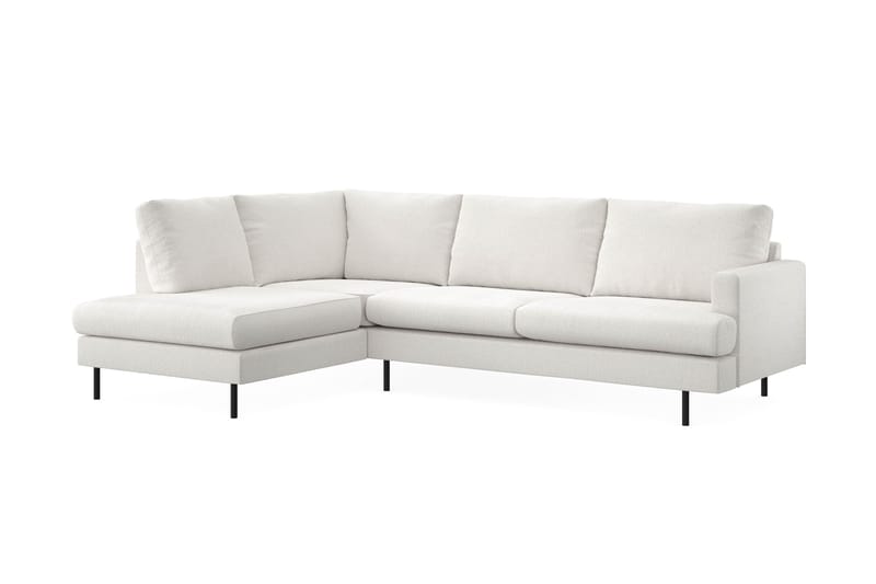Menard Compact 4-sits Vänstervänd L-formad Schäslongsoffa i Bouclé - Vit - Products - Möbler - Soffa - Divansoffa & schäslongsoffa - 4 sits soffa med divan