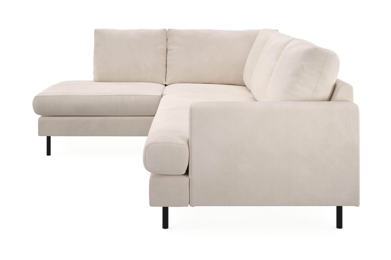 Menard Compact 4-sits Vänstervänd L-formad Schäslongsoffa i Manchester - Beige - Products - Möbler - Soffa - Divansoffa & schäslongsoffa - 4 sits soffa med divan