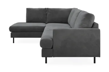 Menard Compact 4-sits Vänstervänd L-formad Schäslongsoffa i Manchester - Grå - Products - Möbler - Soffa - Divansoffa & schäslongsoffa - 4 sits soffa med divan