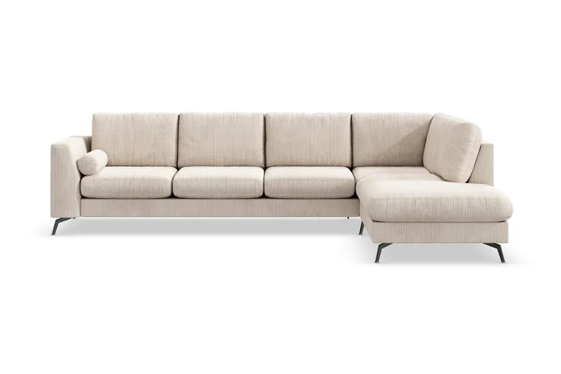 Ocean Lyx 4-sits Högervänd L-formad Schäslongsoffa i Manchester - Beige - Products - Möbler - Soffa - Divansoffa & schäslongsoffa - 4 sits soffa med divan