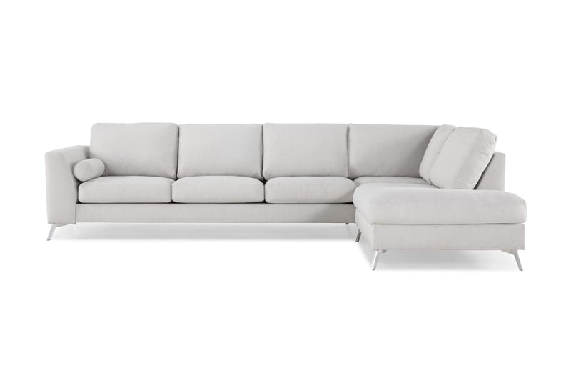 Ocean Lyx 4-sits Högervänd L-formad Schäslongsoffa i Tyg - Ljusgrå - Products - Möbler - Soffa - Divansoffa & schäslongsoffa - 4 sits soffa med divan
