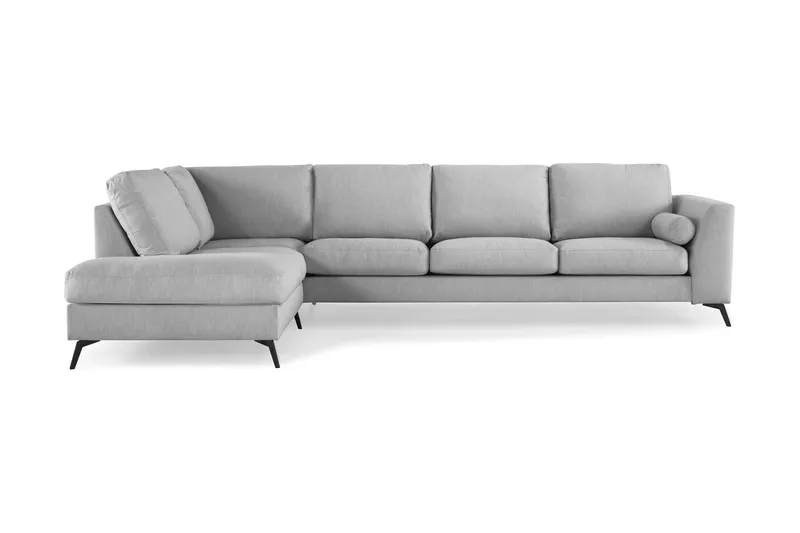 Ocean Lyx 4-sits Vänstervänd L-formad Schäslongsoffa i Tyg - Grå - Products - Möbler - Soffa - Divansoffa & schäslongsoffa - 4 sits soffa med divan