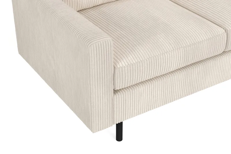Peppe 4-sits Högervänd L-formad Schäslongsoffa i Manchester - Beige - Products - Möbler - Soffa - Divansoffa & schäslongsoffa - 4 sits soffa med divan
