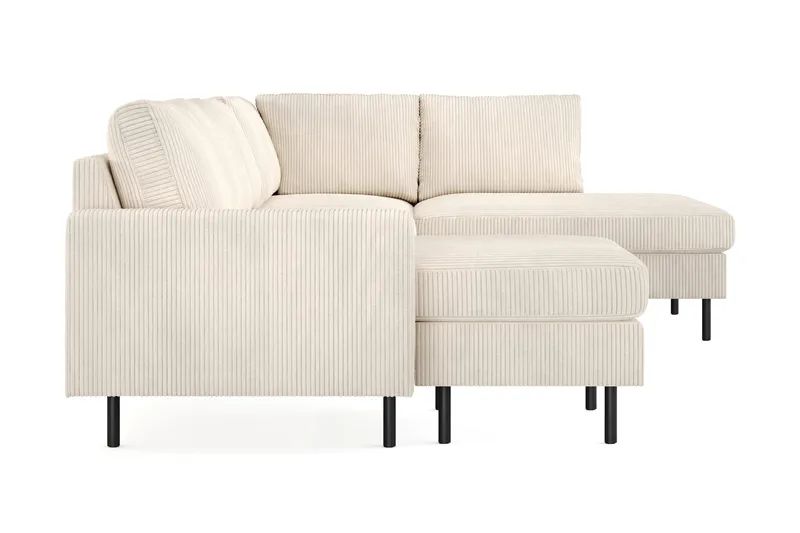 Peppe 4-sits Högervänd U-formad Soffa med Divan och Schäslong i Manchester - Beige - Products - Möbler - Soffa - Divansoffa & schäslongsoffa - 4 sits soffa med divan
