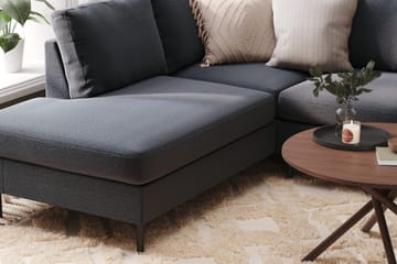Peppe 4-sits Vänstervänd U-formad Soffa med Divan och Schäslong i Tyg - Mörkgrå - Products - Möbler - Soffa - Divansoffa & schäslongsoffa - 4 sits soffa med divan