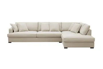 Rossita Lyx 4-sits Extra djup Soffa med Schäslong Höger - Beige Tyg - Products - Möbler - Soffa - Divansoffa & schäslongsoffa - 4 sits soffa med divan