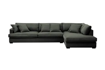 Rossita Lyx 4-sits Extra djup Soffa med Schäslong Höger - Mörkgrön Manchester - Products - Möbler - Soffa - Divansoffa & schäslongsoffa - 4 sits soffa med divan