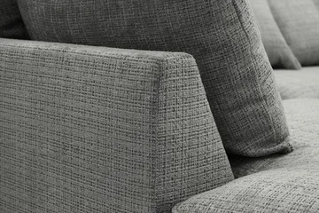 Rossita Lyx 4-sits Vänstervänd L-formad Extra Djup Schäslongsoffa i Chenille - Grå Chenille - Products - Möbler - Soffa - Divansoffa & schäslongsoffa - 4 sits soffa med divan