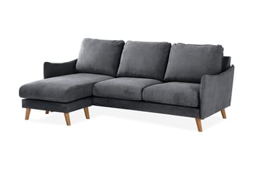 Trend Lyx 3-sits Divansoffa Vänster - Mörkgrå/Ek - Products - Möbler - Soffa - Divansoffa & schäslongsoffa - 4 sits soffa med divan