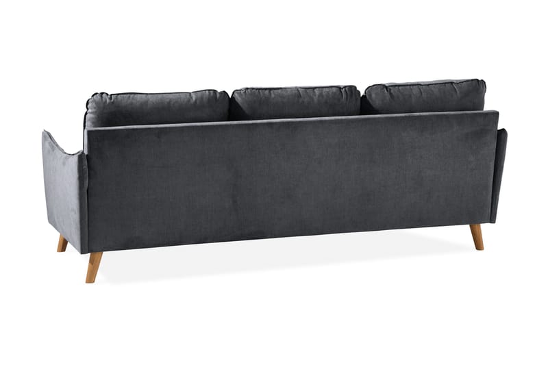Trend Lyx 3-sits Divansoffa Vänster - Mörkgrå/Ek - Products - Möbler - Soffa - Divansoffa & schäslongsoffa - 4 sits soffa med divan