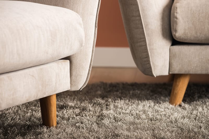 Trend Lyx 3-sits Högervänd L-formad Divansoffa i Tyg - Beige - Products - Möbler - Soffa - Divansoffa & schäslongsoffa - 4 sits soffa med divan