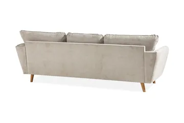 Trend Lyx 3-sits Högervänd L-formad Divansoffa i Tyg - Beige - Products - Möbler - Soffa - Divansoffa & schäslongsoffa - 4 sits soffa med divan