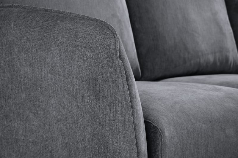 Trend Lyx 3-sits Högervänd L-formad Divansoffa i Tyg - Mörkgrå - Products - Möbler - Soffa - Divansoffa & schäslongsoffa - 4 sits soffa med divan