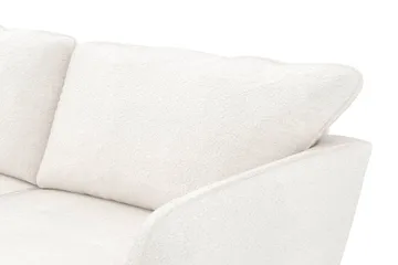 Trend Lyx 3-sits Vänstervänd L-formad Divansoffa i Bouclé - Vit - Products - Möbler - Soffa - Divansoffa & schäslongsoffa - 4 sits soffa med divan
