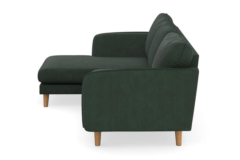 Trend Lyx 3-sits Vänstervänd L-formad Divansoffa i Manchester - Mörkgrön - Products - Möbler - Soffa - Divansoffa & schäslongsoffa - 4 sits soffa med divan
