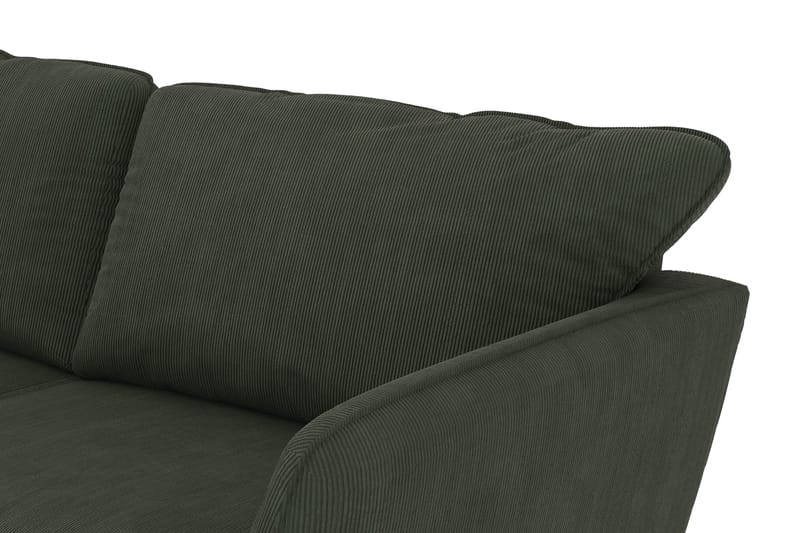 Trend Lyx 3-sits Vänstervänd L-formad Divansoffa i Manchester - Mörkgrön - Products - Möbler - Soffa - Divansoffa & schäslongsoffa - 4 sits soffa med divan