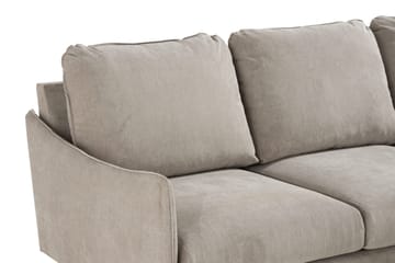 Trend Lyx 3-sits Vänstervänd L-formad Divansoffa i Tyg - Beige - Products - Möbler - Soffa - Divansoffa & schäslongsoffa - 4 sits soffa med divan