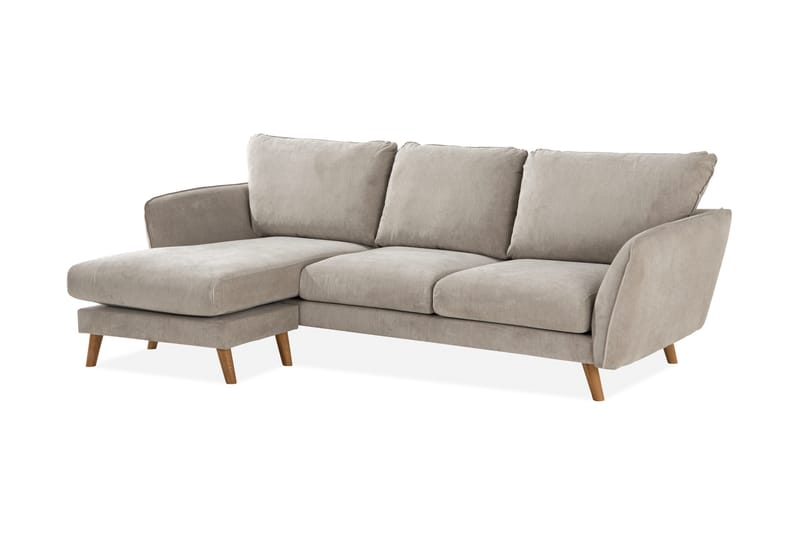 Trend Lyx 3-sits Vänstervänd L-formad Divansoffa i Tyg - Beige - Products - Möbler - Soffa - Divansoffa & schäslongsoffa - 4 sits soffa med divan
