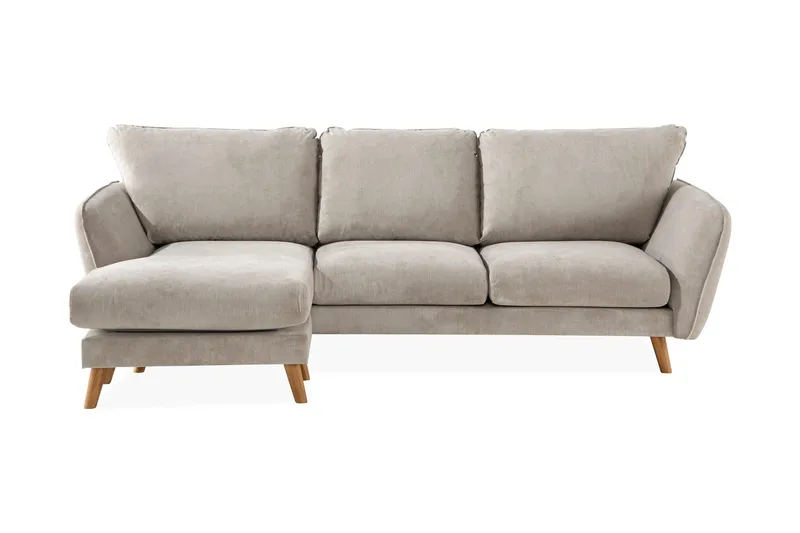Trend Lyx 3-sits Vänstervänd L-formad Divansoffa i Tyg - Beige - Products - Möbler - Soffa - Divansoffa & schäslongsoffa - 4 sits soffa med divan